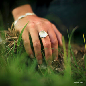 bague nid en argent massif recyclé, bijou écologique, maä bijoux