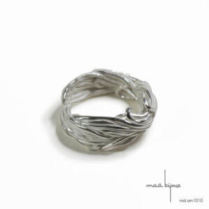 bague maä bijoux fabriquée en france par une creatrice, en argent massif recyclé