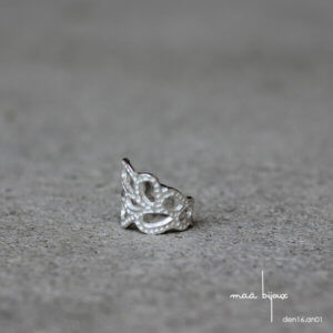 Bague dentelle en argent massif