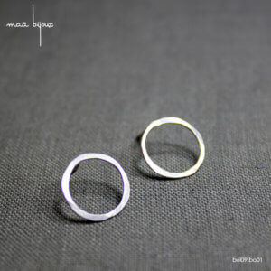 Boucles d'oreilles fils d'argent massif martelés