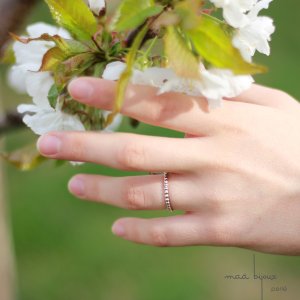 Alliance maä en argent massif 925 recyclé, modèle perlé, inspiration de la nature, bijou écologique