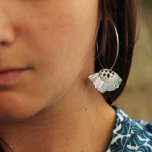 creole corolle en argent massif recyclé, bijou fait main en france, bijou inspiré de la nature, maä bijoux