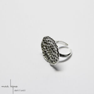 bague graine en argent massif 925 recyclé, reglable, maa bijoux