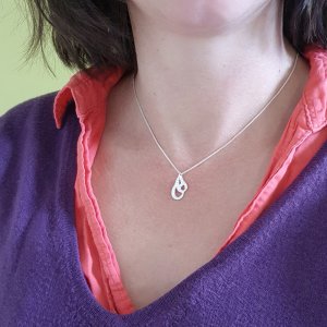 collier en argent amssif recyclé 925, collection dentelle, collier pour femme, bijou fait main en France, Maä bijoux by marielle Debethune