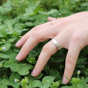Alliance Maä bijoux en argent massif recyclé, alliances pour homme et femmes martelé fin. bijou artisan