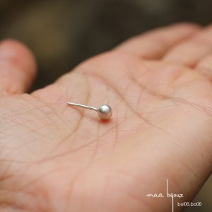 boucles d'oreille bulle en argent massif recyclé maa bijoux