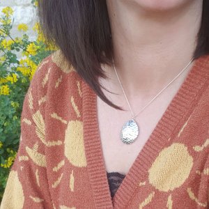 Maa bijoux, collier dehiscence en argent massif 925 recyclé inspiré par la nature