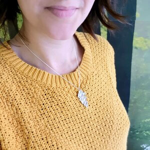 collier étoile de la collection corail inspiré de la nature fabriqué en france en argent massif recyclé, bijoux écologique, maä bijoux