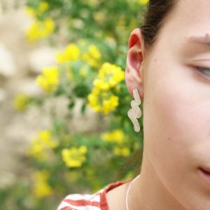 grandes puces en argent massif recyclé fabriqué en France, maa bijoux collection volute