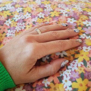 Alliance bleuet en argent massif 925 recyclé, maä bijoux écologique, inspiré par les fleurs