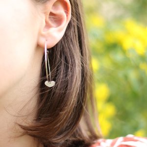 grande Créole en argent massif recycle fabriqué en France, Maä bijoux collection volute