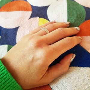 Alliance ecaille en argent massif 925 recyclé, maä bijoux écologique, inspiré par les ecailles de serpent, de tortue