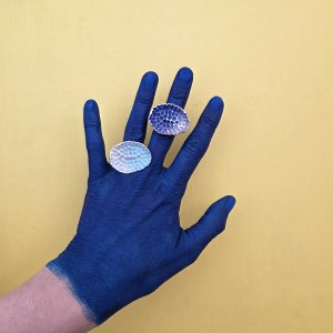 bague graine en argent massif 925 recyclé, reglable, maa bijoux