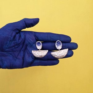 soleil bleu, maa bijoux en argent massif recyclé